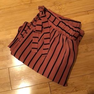 Active USA Striped Palazzo Ankle pants